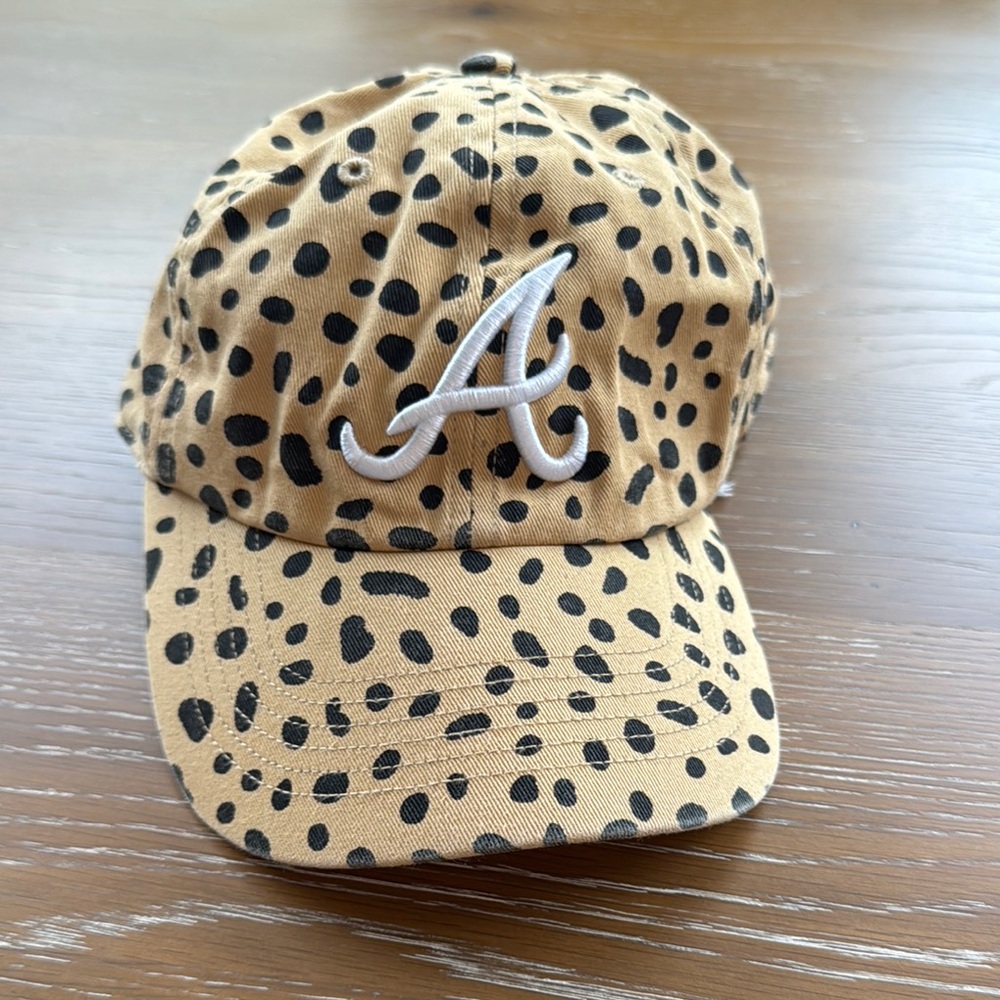 Atlanta Braves leopard polka dot cap
